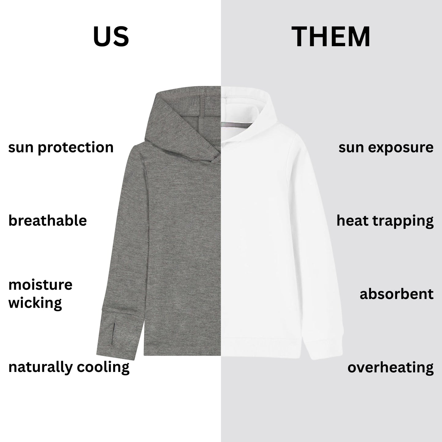 UPF 50+ Hooded Shirt - Storm Grey