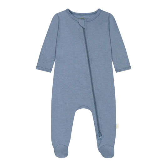 UPF 50+ Footed Romper - Stone Blue
